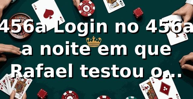 🎰 456a Login no 456a: a noite em que Rafael testou o próprio impulso